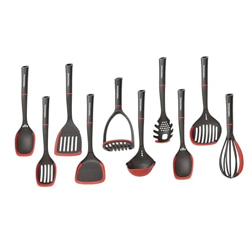 Image of Morphy Richards 10-Piece Heat Resistant Nylon & Silicone Kitchen Utensil Full Set – Non-Stick Cooking Tools with Built-in Features, 869000 | 869001 | 869002 | 869003 | 869005
