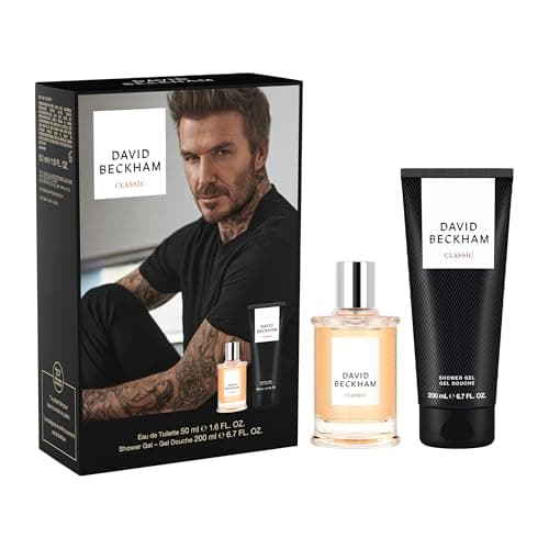 Image of David Beckham Classic Eau de Toilette & Showe Gel Gift Set for Him, Captivating Fresh-Ambery-Woody Aftershave, 50ml & 200ml