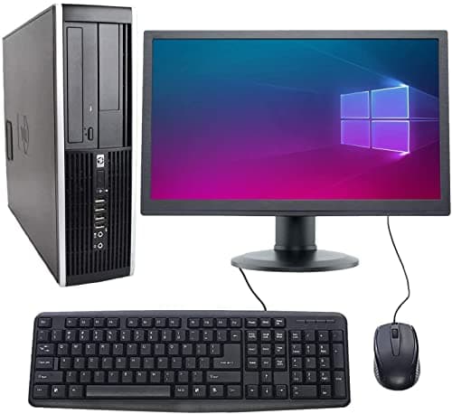 Image of Complete set of 21.5in Monitor and HP 8300 SFF Quad Core i5-3470 8GB 256GB SSD WiFi Windows 11 64-Bit Desktop PC Computer (Renewed)