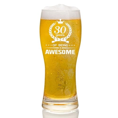 Image of Joymaking Personalised Beer Glass for Men - 30th Birthday Gift Ideas, 15oz Pint Glass