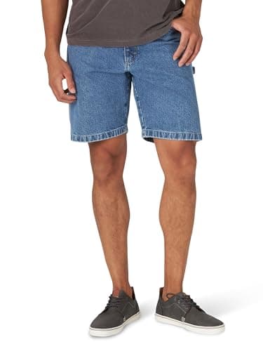 Image of Wrangler Authentics Men's Loose Fit Carpenter Short Cargo, Antique Stonewash, 34