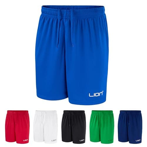 Image of LION SPORTSWEAR Men's Football Shorts – Multi-Sport PE Teamwear – Unisex Kids & Adults Sizes – Breathable Athletic Fit | Royal Blue - XS
