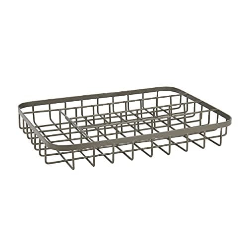 Image of KitchenCraft Living Nostalgia Wire Cutlery Organiser Tray, 5 Section Cutlery Drawer Organiser 36 x 26.5 x 5 cm, Black