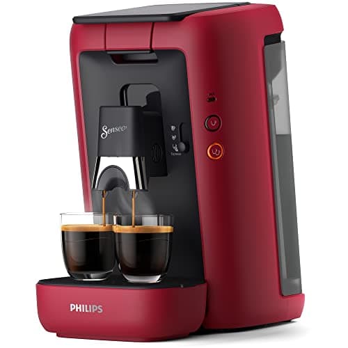 Image of Philips Domestic Appliances Senseo Maestro Coffee Pod Machine with Coffee Thickens and Memo Function, 1.2 Litre Water Container, Green Product, Colour: Red (CSA260/90)