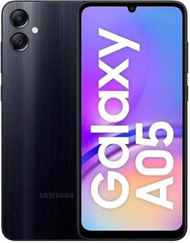 Image of Samsung Galaxy A05 4G, 4GB Ram, Dual Sim, Unlocked to all Carrier, including with FREE official 25W UK Adapter (EP-T2510) Retail Pack and Clear Case, (Black, 64, GB)