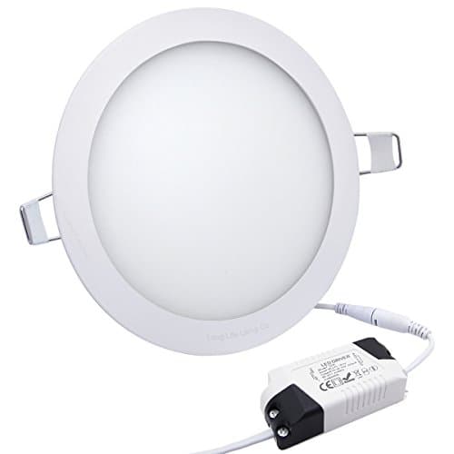 Image of Long Life Lamp Company 18w Round LED Ceiling Light Recessed Flat Panel 4000k Cool White 225 x 225mm Includes Transformer