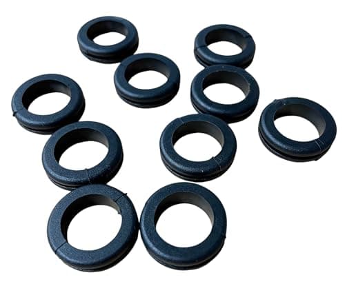 Image of 10 Pcs Rubber Cable Grommets For Junction Box Entries (25mm Open)