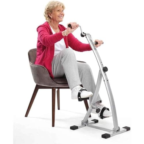 Image of Bi-Pedaler Folding Exercise Bike for Home – Dual Action Arms & Legs Trainer | Adjustable Resistance & Height | Compact, Portable Fitness Pedal Bike for Circulation, Mobility & Low-Impact Workout