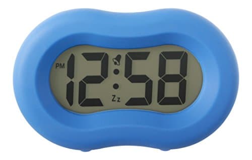 Image of Acctim Vierra Digital Alarm Clock Smartlite® Superbrite® Crescendo Alarm Silicone Case Moroccan Blue