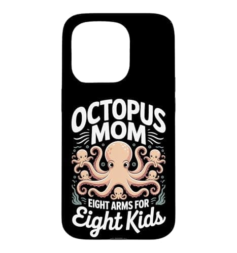 Image of Octopus Mom Eight Arms For Eight Kids Case for iPhone 15 Pro