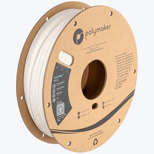 Image of Polymaker PolyMax Tough PLA 3D Printer Filament - 1.75mm - 750G White
