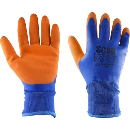Image of Scan SCAGLOWPTHL Thermal Waterproof Latex Gloves - Size: L