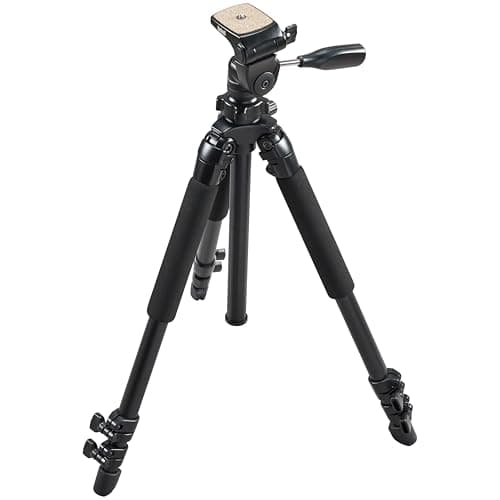 Image of Bushnell - 60" Black Advanced Tripod - Camcorder - Camera - Sightseeing - Travelling - Wildlife - Outdoor - Three-Position Leg - Adjustable - Aluminium - 784030