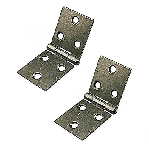 Image of Merriway BH03847 (2 Pcs) Backflap Hinge, Self Colour, 38 mm (1.1/2 inch) - Pack of 2 Pieces, Grey
