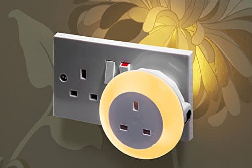 Image of Auraglow Automatic Plug in Multi Colour Plug Through LED Nursery Night Light with Dusk Till Dawn Daylight Sensor