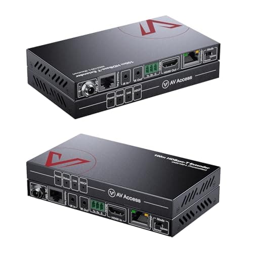 Image of AV Access 100M/330ft (HDBaseT) HDMI Extender with LAN Extension, UHD 4K@60Hz 1080P@120Hz/60Hz, HDR10 and 3D, HDMI over Ethernet Cat5e/6a/7, EDID Management, 2 Way PoE + IR +RS232, HDCP 2.2