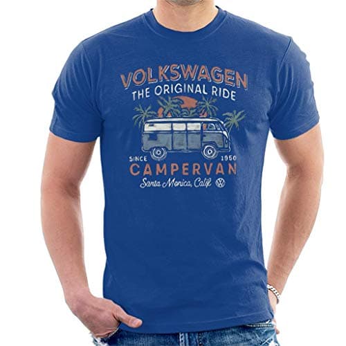 Image of Volkswagen The Original Ride Campervan Men's T-Shirt Royal Blue