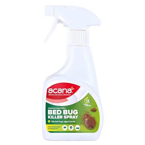 Image of Acana 275ml Bed Bug Killer Spray | Long lasting up to 12 weeks | Professional Strength | Kills Bed Bugs, Eggs and Larvae | For Use on Hard & Soft Surfaces, Mattresses, Carpets & Soft Furnishings