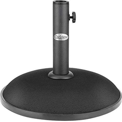 Image of CHRISTOW Garden Parasol Base 11kg, Round Patio Umbrella Weight, Outdoor Sun Shade Canopy Stand Holder, Heavy Duty Compound Concrete