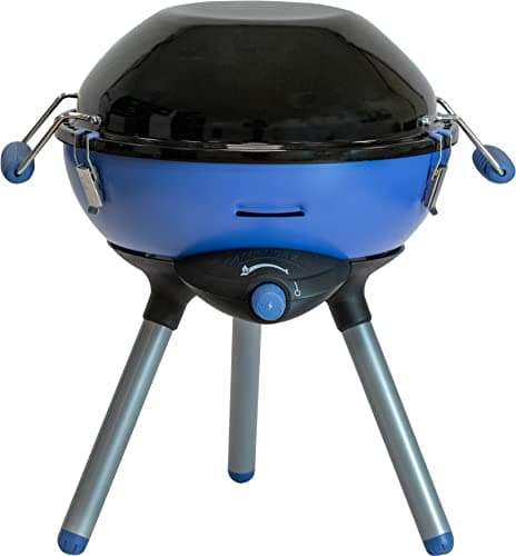 Image of Campingaz Party Grill, Small Portable Foldable Design Gas Stove with Non-Stick Grill Plate and Pot Holder, Ideal for Camping, Festivals or Picnics
