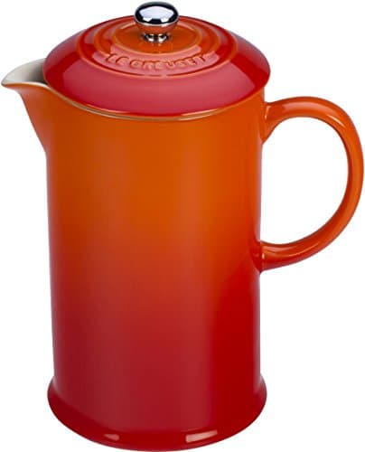 Image of Le Creuset Stoneware 800ml French Press, Flame-(Volcanic)