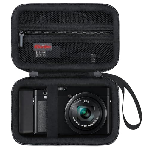 Image of Elonbo Carrying Case for Panasonic Lumix DC-TZ99/ LX10/ ZS60/ ZS70/ ZS80/ ZS200/ ZS100 4K Digital Camera, Vlogging Camera Travel Bag Storage Cover, Mesh Pocket fits Battery Charger. Black