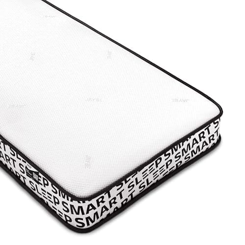 Image of JAY-BE Kids Bunk Bed Mattress, 3ft, 16cm Deep e-Pocket Sprung Single Bunk Mattress, Medium Support, Contour Support, 100% Foam Free, Hypoallergenic, Breathable (Single, 90 x 190 x 16cm, 11.2kg)