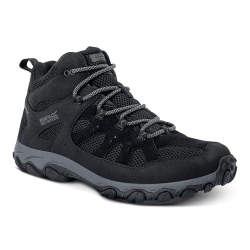 Image of Regatta Mens Edgepoint IV Mid Walking Ankle Boots Water Resistant Cushioned Hiking Footwear
