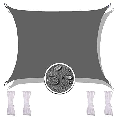 Image of Redfire Garden Sail Canopy Poles 3X5M, Sun Protection Garden Sun Shade Poles Oxford Cloth with Fastening Rope Tasteless for BBQ Area Dark Gray
