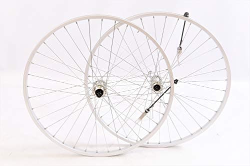 Image of PAIR VINTAGE 24 x 1 3/8" ALLOY WHEELS SUITABLE REPLACEMENT FOR 60's,70’s,80's JUNIOR MULTI SPEED RACING BIKES