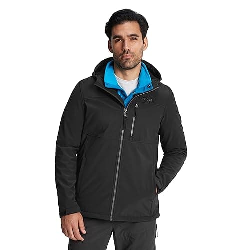 Image of TOG24 Truro Mens Softshell Jacket Made From Durable Ripstop Fabric & Microfleece Bonded To The Inside This Softshell Is Designed For Active Men. Keep Valuables Safe With 2 Lower Zip Pockets