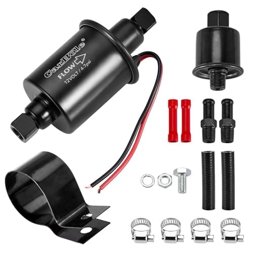 Image of CarBole Electric Fuel Pump 4-7 PSI,Universal Petrol Pump Fit for Diesel and Gasoline with Installation Kit,Pure Copper Wire,8mm Inlet and Outlet Size Compatible with 12V Devices