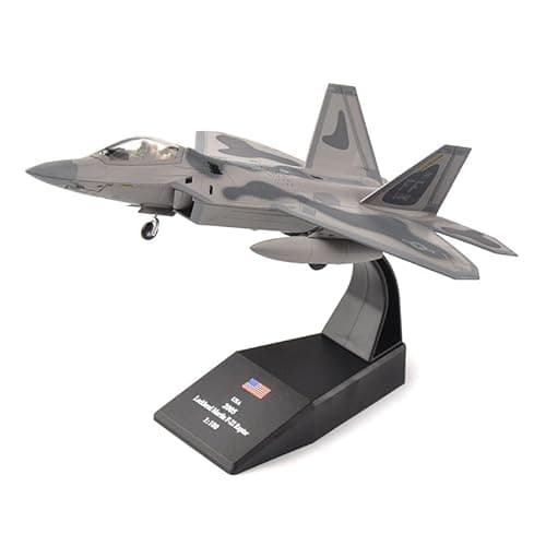 Image of AirModels Lockheed F-22 Raptor Diecast Aircraft Model 1/100 Scale Plane Toy Collectable Gift