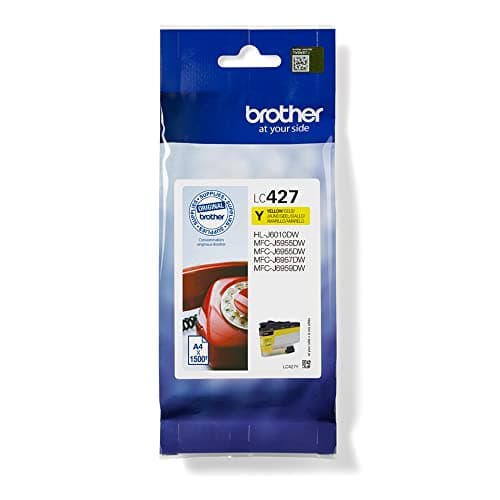 Image of Brother LC-427Y Inkjet Cartridge, Yellow, Single Pack, Standard Yield, Includes 1 x Inkjet Cartridge, Genuine Supplies