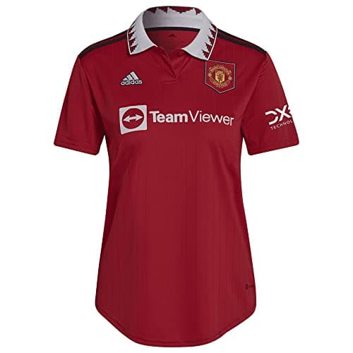 Image of adidas Women's Manchester United Home Soccer Jersey 21/22, Red, XL