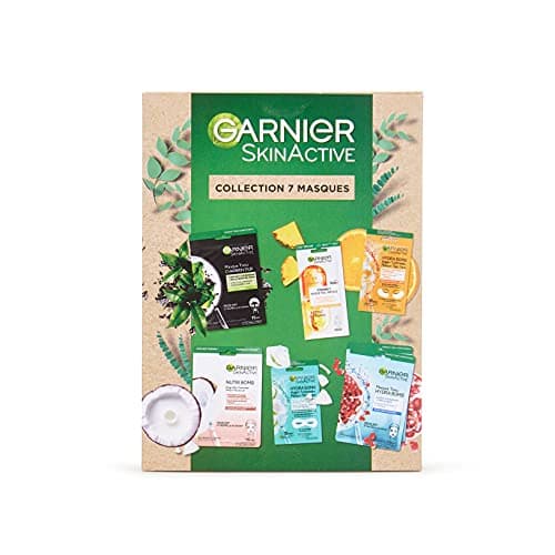 Image of Garnier - SkinActive - Collection 7 Fabric Masks - Radiance & Hydration - Face & Eye Gift Set