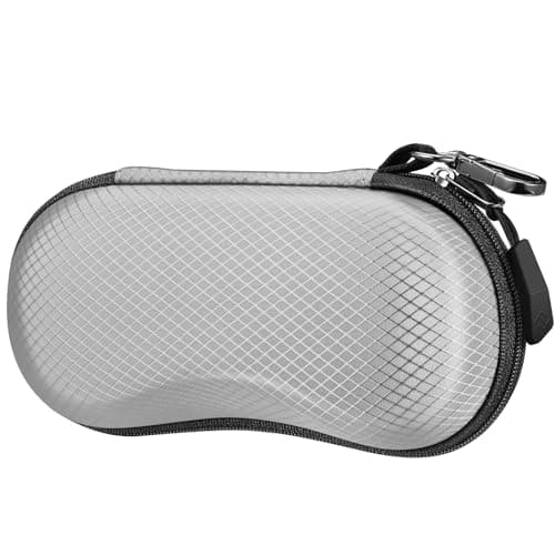 Image of FINTIE Sunglasses Case for Men and Women - Hard Shell Shockproof Sport Glasses Case - Zipper Portable Spectacle Cases with Clip