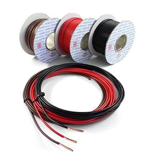 Image of 50 AMP Rated 6mm² Single Core Stranded Copper Cable 12v 24v Thin Wall Wire (10M 20M 30M 100M) (Black, 5 Metre Coil)