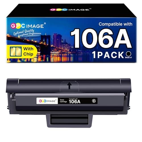 Image of GPC Image 106A Toner Cartridge Compatible for HP 106A Black Toner Cartridge for HP Laserjet Pro 107A 107R 107W Laserjet Pro MFP 135A 135R 135W 137FNW 135WG 137FWG (Black, 1-Pack)