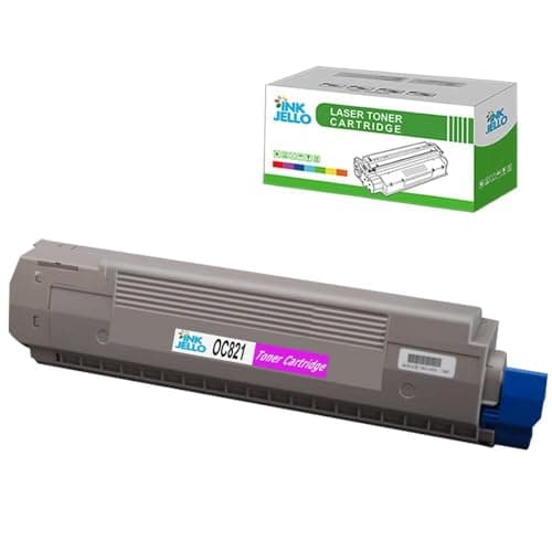 Image of InkJello Remanufactured Toner Cartridge Replacement for OKI C801dn C801n C821dn C821n OC821M (Magenta, Single-Pack)