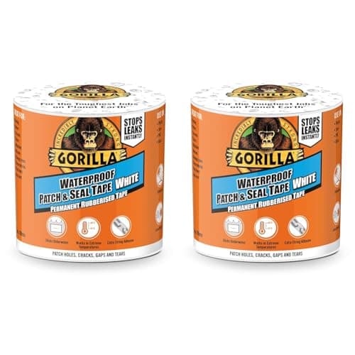 Image of Gorilla Waterproof Patch & Seal Tape White 3m (Pack of 2)