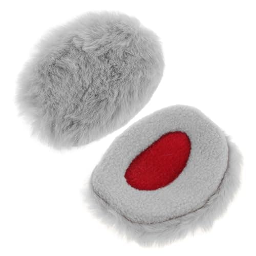 Image of HOMOCONO 1 Pair Bandless Plush Ear Muffs for Women and Men, Cute Design with Comfortable Fit and Easy to Carry, Cold Weather Ear Warmer for Outdoor Winter Use