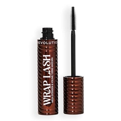 Image of Revolution, Wrap Lash Tubing Mascara, Smudge-Proof & Water-Resistant for Length & Volume, Vegan & Cruelty-Free, Brown, 8.5ml