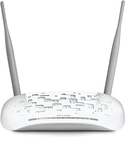Image of TP-LINK TD-W8968 300 Mbps Wireless N USB ADSL2+ Modem Router for Phone Line Connections (USB Port for Storage Sharing, Printer Sharing, 3G Modem Sharing, FTP Server and Media Server) - White