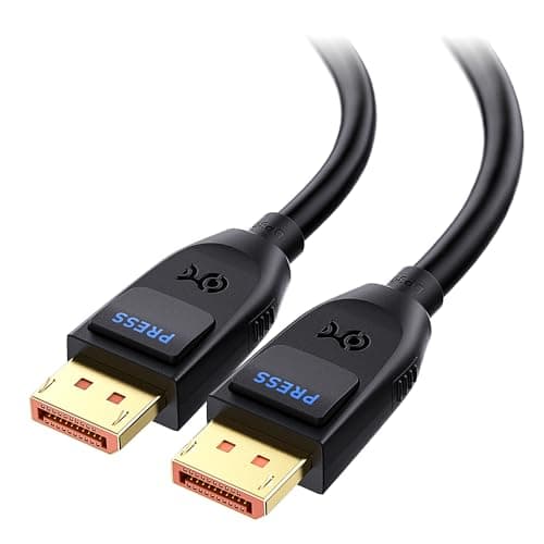 Image of Cable Matters [VESA Certified] 80Gbps DisplayPort 2.1 Cable 2m, DP80 Cable with 16K 60Hz, 8K 240Hz, 4K 240Hz in Black with FreeSync, G-SYNC and HDR for Gaming Monitor, PC, RTX 4080/4090, RX 7900