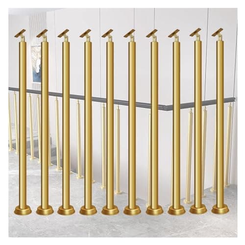 Image of Adjustable Metal Staircase Spindles Kit with 270° Brackets for Secure Interior Home and Office Handrail Support