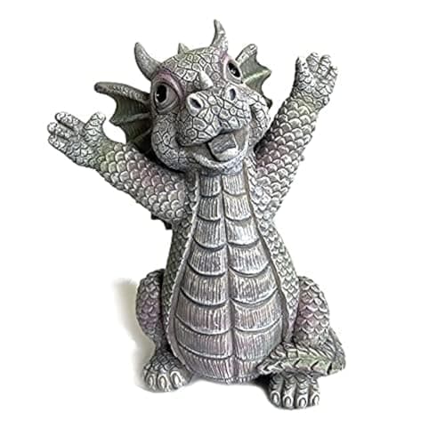 Image of zalati Dragon Statue Figurines Art Resin Sculpture for Outdoor Garden Decor Home Desk Ornament - Dance with Joy