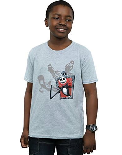 Image of Disney Boys Nightmare Before Christmas Ghosts of Jack T-Shirt Sport Grey 9-11 Years