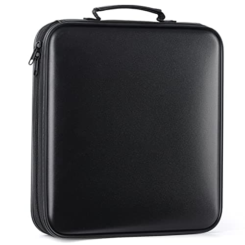 Image of TIMCORR DVD Storage CD Case Holder: 160 Capacity CD Sleeves Black Disc Cases Binder for Car - CD Hard Organizer Box - Large DVD Wallet for Movie/Music/Game & Portable CD Book