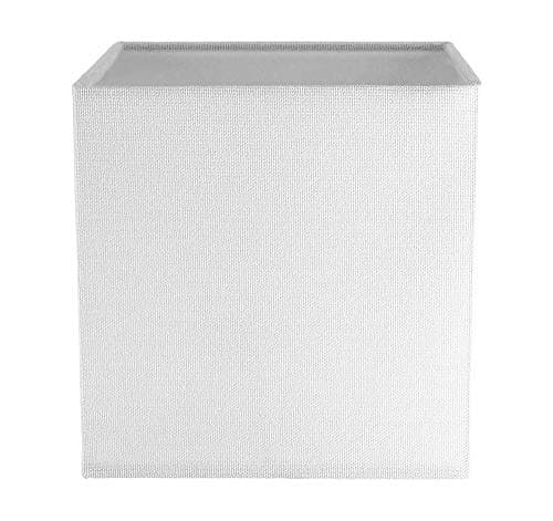 Image of Contemporary and Stylish Ivory White Linen Fabric Square Lamp Shade for Wall Ceiling or Table - 16cm Length 40w Maximum Suitable for The Home or Commercial Usage by Happy Homewares